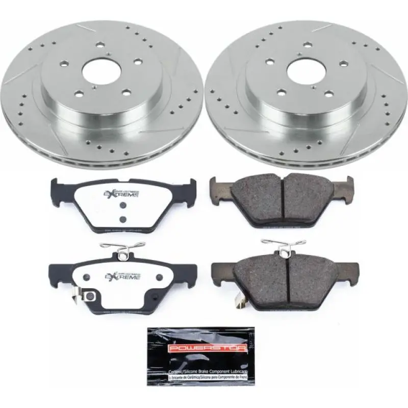 Power Stop Rear Z26 Street Warrior Brake Kit - Fits 15-25 Subaru Outback & Wilderness / 15-25 Wrx 1