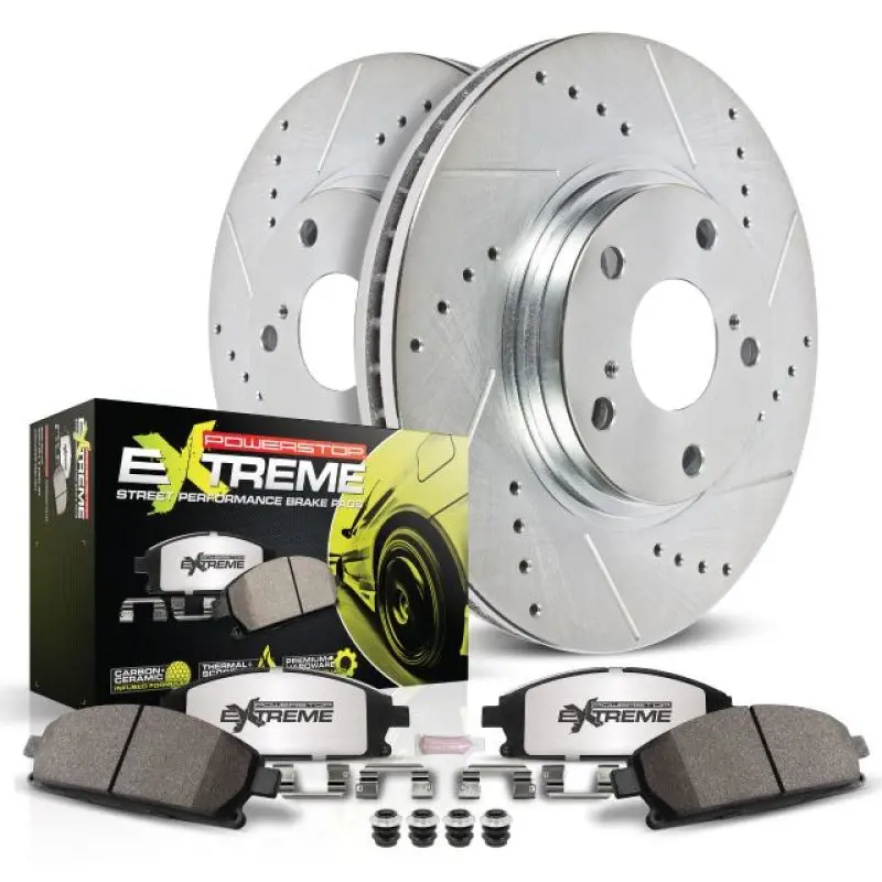 Power Stop Rear Z26 Street Warrior Brake Kit - Fits 15-25 Subaru Outback & Wilderness / 15-25 Wrx 2