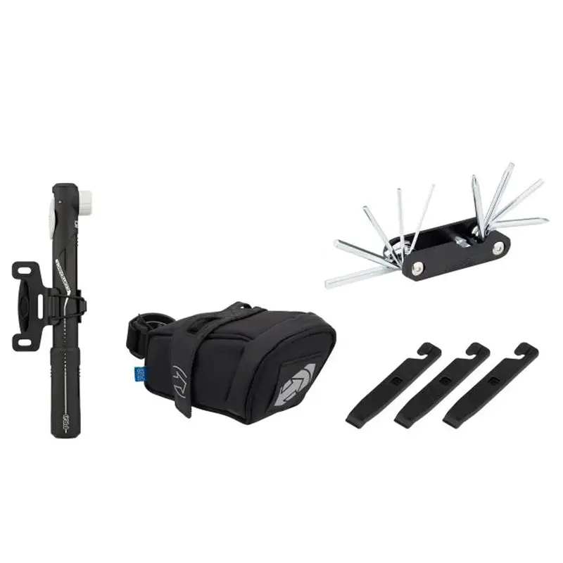 Pro 多功能尾袋+10F迷你工具+手泵+3 支胎撬棒套裝 / Pro Combipack(Medi Saddlebag+Compact Minipump+Tire Levers( 3Pcs)+ Mini Tool 10 Functions) 1