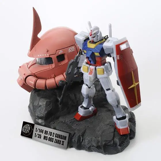 Rg Rx-78-2 Gundam & Uchg Char's Zaku Ii Head Premium Ver. For Gunpla 35Th Anniversary 2