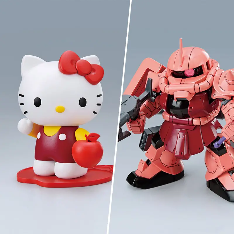Sd Gundam Cross Silhouette Zaku Ii Char Custom / Hello Kitty Set 1