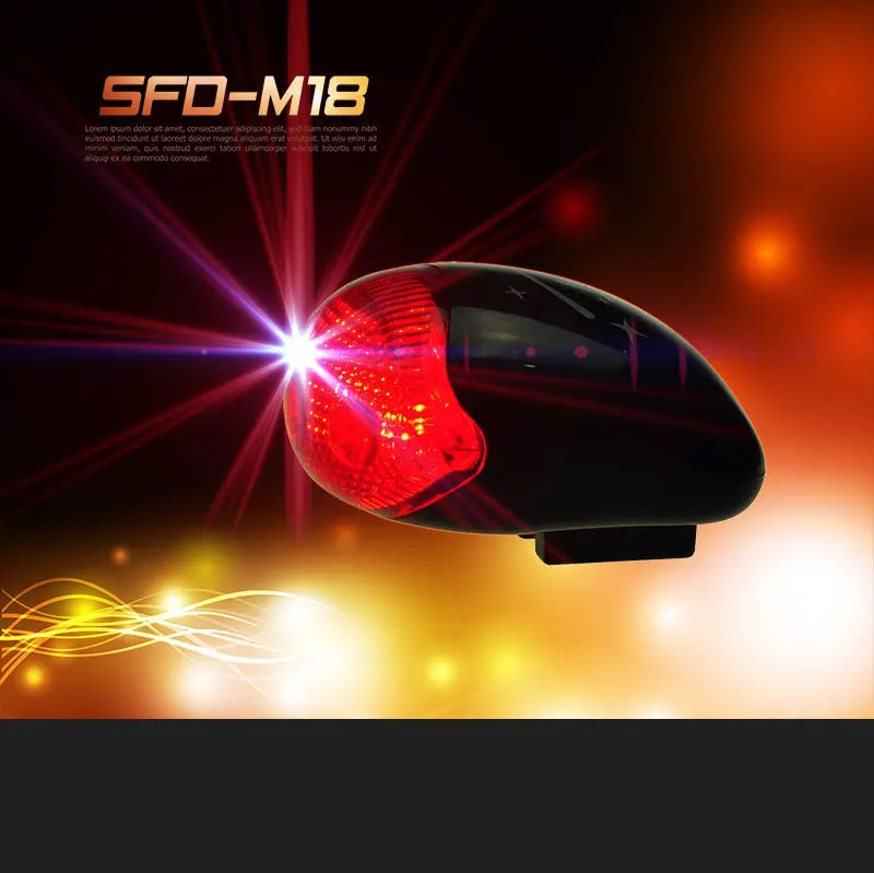 Sfd M-18 紅色尾燈~外殼黑色 / Sfd M-18 Flash Light Rear Light~Black 1