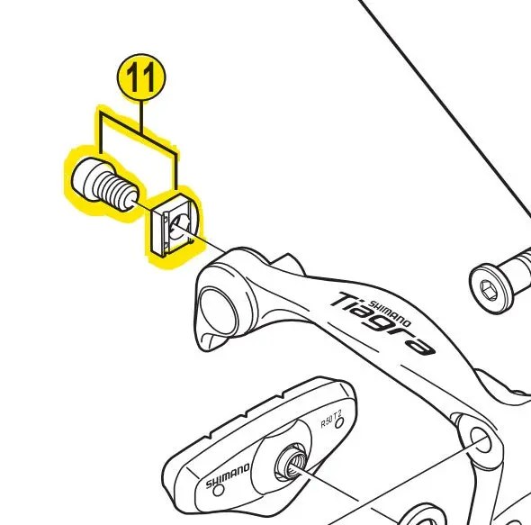 Shimano Br-4600 固定螺絲(M6x9)連墊片 1