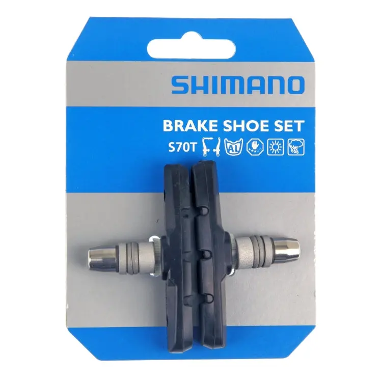 Shimano M510 一體式v制膠 -1對 / Shimano M510 Brake Shoe Pair S70t With Nut & Washer 1