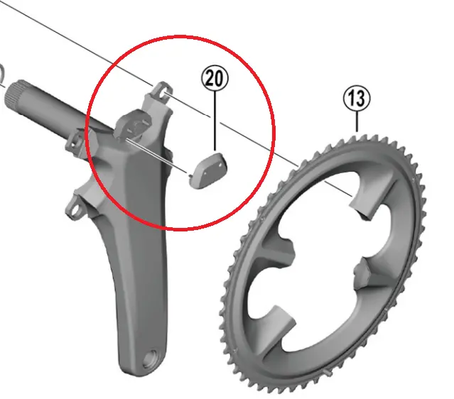 Shimano Ultegra Fc-R8100-P 功率計鏈鉼 頂蓋 / Shimano Ultegra Fc-R8100-P Top Cover 1