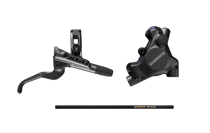 Shimano Xtr 前後碟掣套裝平面安裝式鮑魚-樹脂皮-Bl-M9200,Br-Mt805 / Shimano Xtr Front/Rear Disc Brake Set-Resin Pad Bl-M9200,Br-Mt805 1