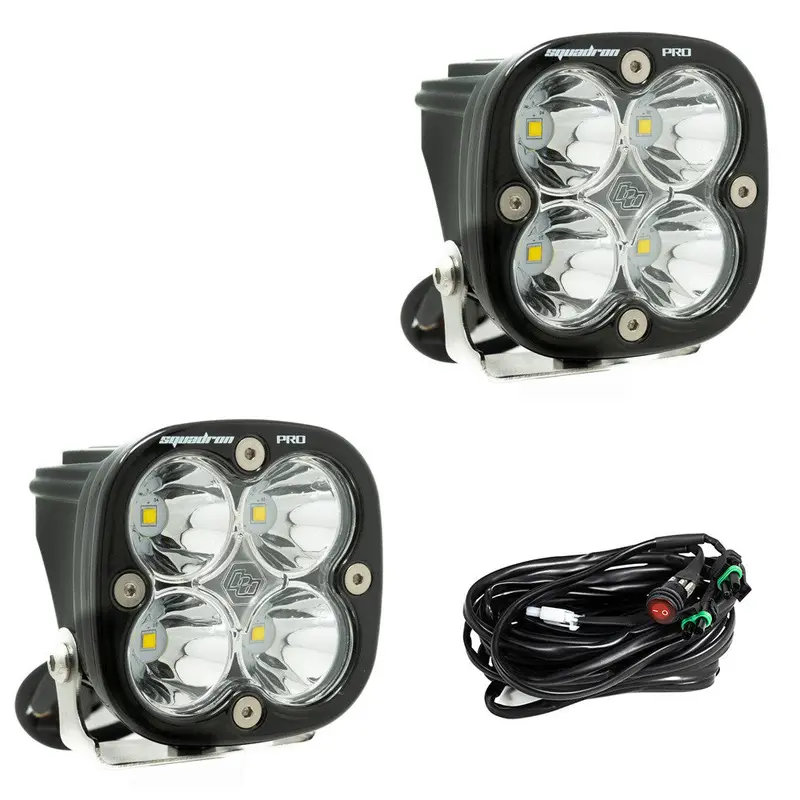 Squadron Pro Black Led Auxiliary Light Pod Pair - Universal 6