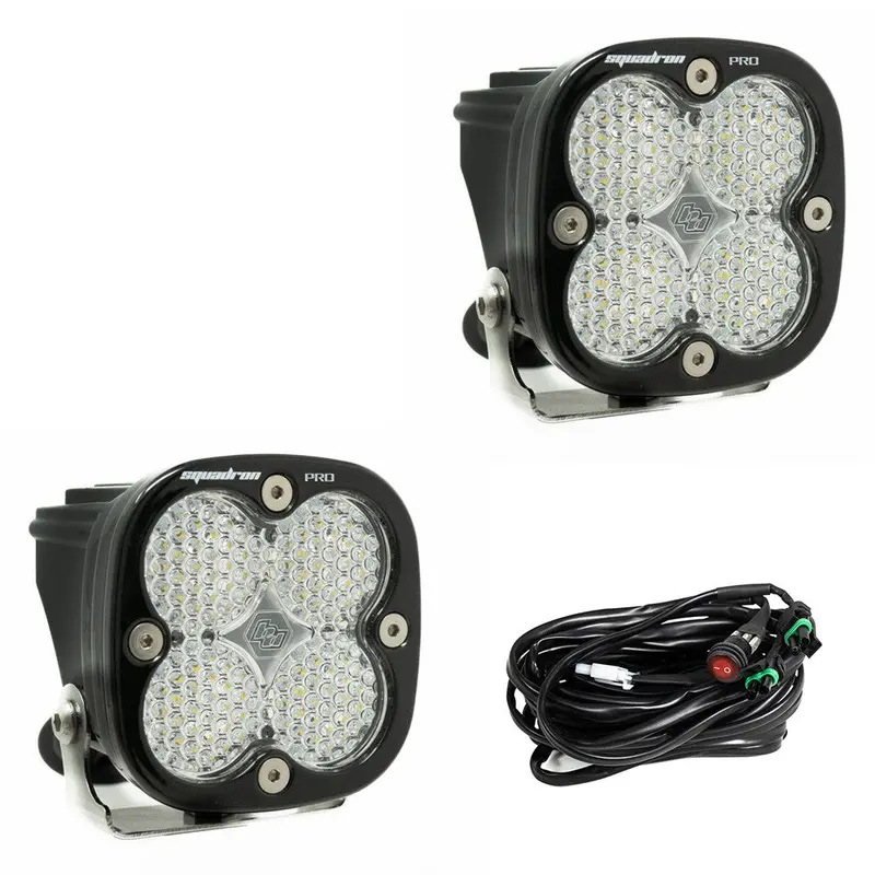 Squadron Pro Black Led Auxiliary Light Pod Pair - Universal 7