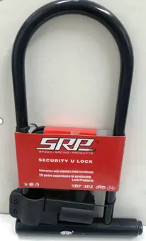 Srp 302 U鎖-三條匙~黑色~195X320mm*( 1箱12把) / Srp 302 U Lock-Bk-195X320mm 1