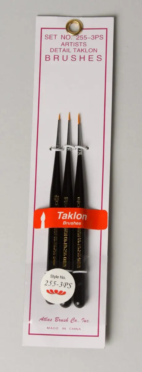 Taklon Ultra Detail 3 Brush Set (5/0, 10/0, 20/0) 2