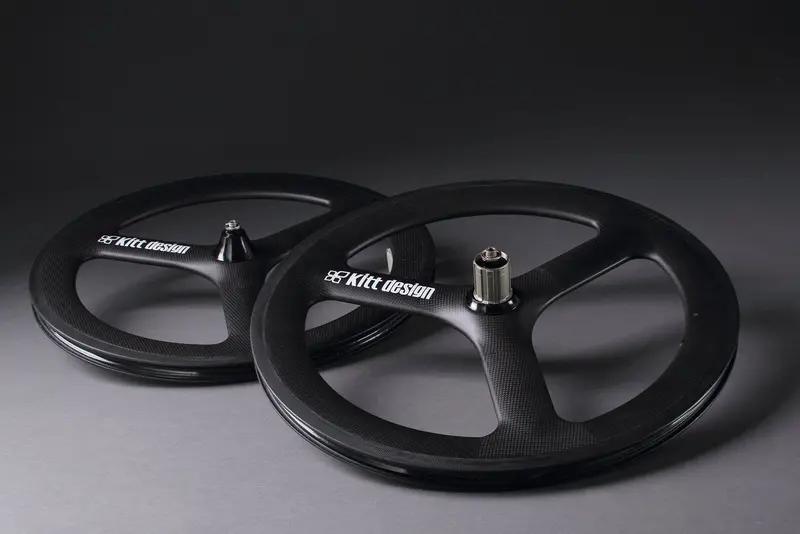 Tern Kitt Design 碳纖三柱輪組 Carbon Baton Tri-Spoked Wheelset (Rim Brake) 1