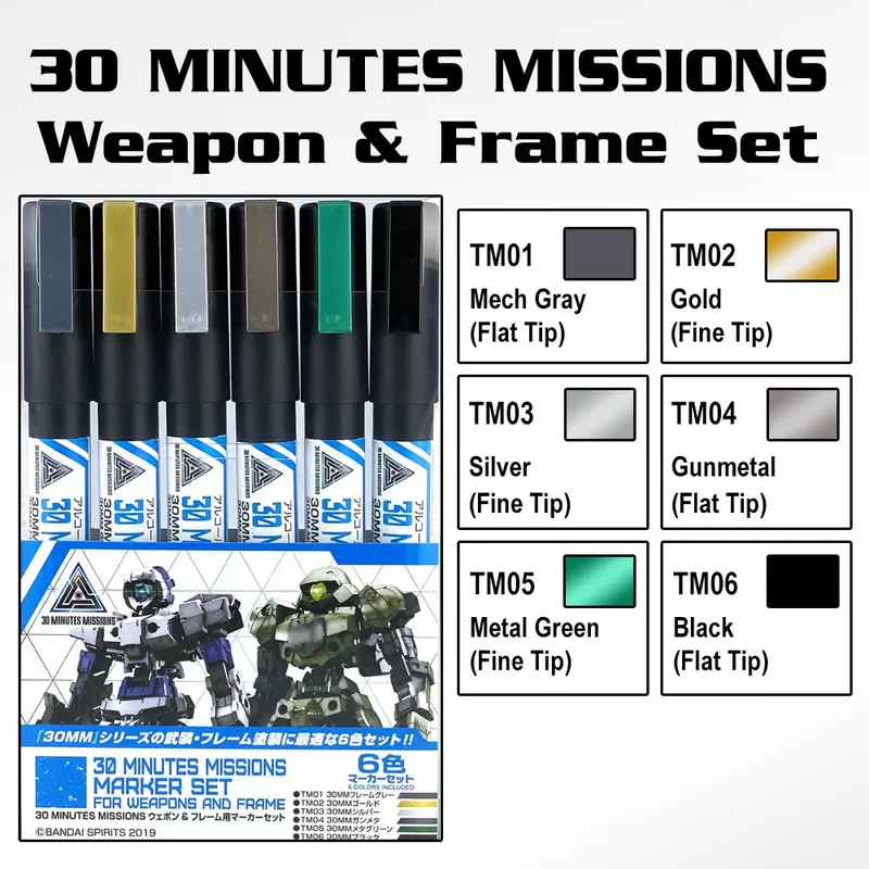 Tms01 30Mm Weapon & Frame Marker Set 1