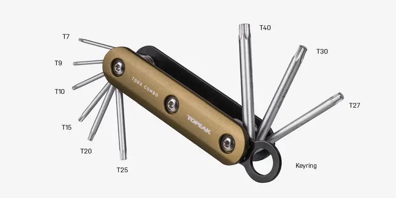 Topeak Torx Combo 六角匙工具/ Topeak Torx Combo -T7 / T9 / T10 / T15 / T20 / T25 / T27 / T30 / T40 9種工具用/ 1