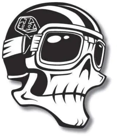 Troy Lee Designs Piston Bone 1" 貼紙 / Troy Lee Designs Piston Bone 1" Sticker 1