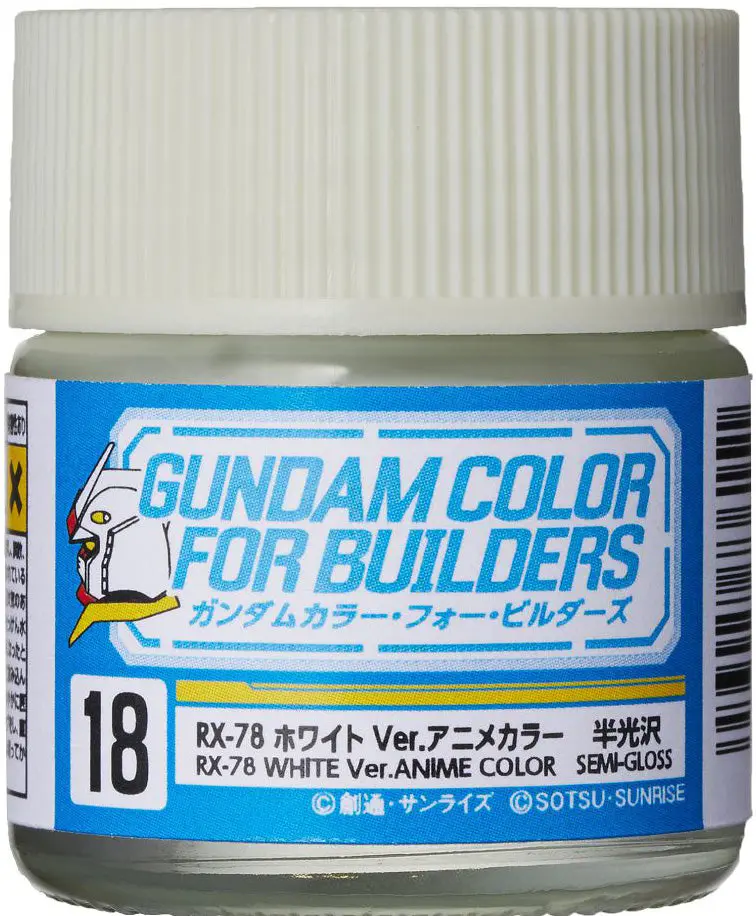 Ug18 Rx-78 White Anime Ver. Gundam Color For Builders 10Ml 2