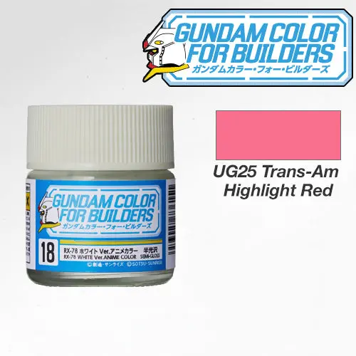 Ug25 Trans-Am Highlight Red Gundam Color For Builders 10Ml 1
