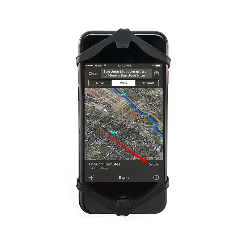 Ulac Spyder Z-H2 手機硅膠綁帶-(固定車頭)-黑色 / Ulac H2 Spyder Mobile Strap-Black 1