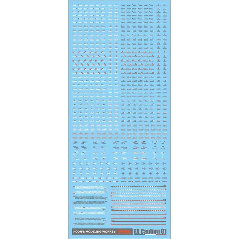 Vertex Waterslide Decal Ex Caution 01 Red 1