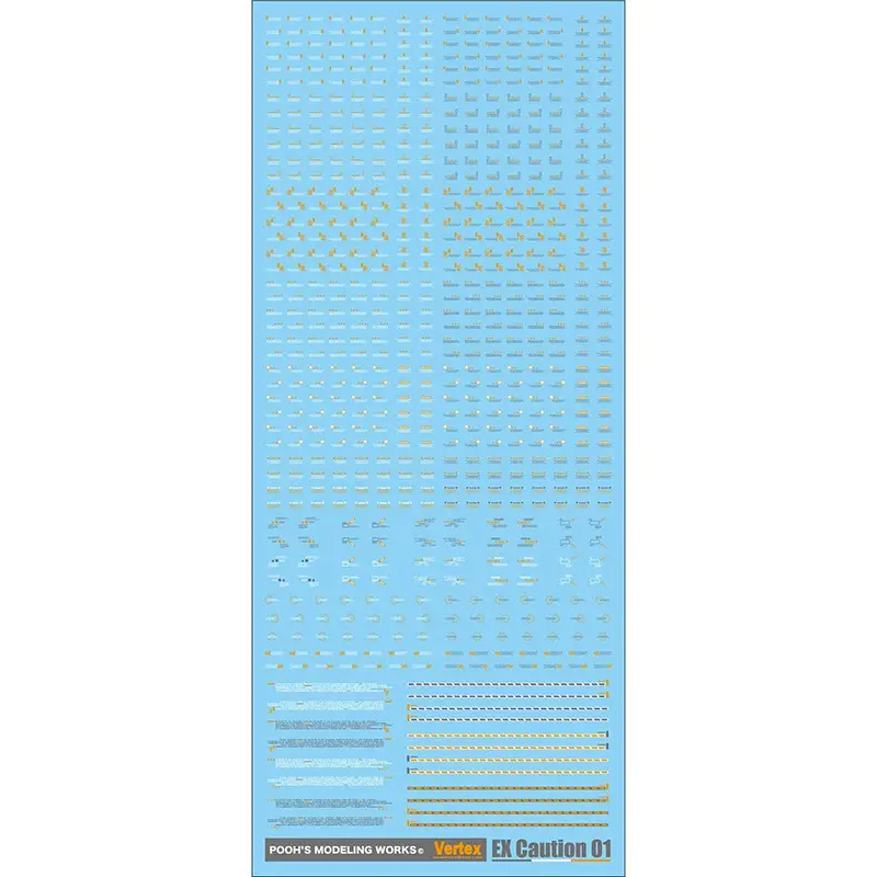 Vertex Waterslide Decal Ex Caution 01 Yellow 1