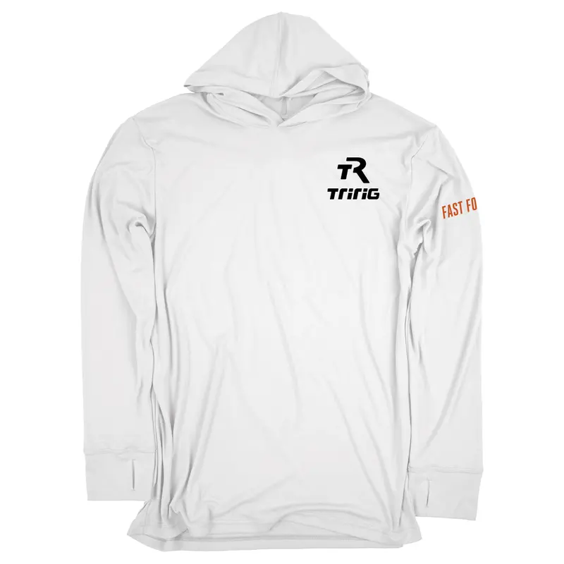 White Lightweight Hoodie Small Logo 1