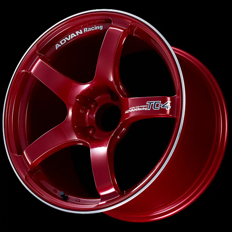 Advan Tc4 Forged Racing Wheel – 18X10.5", +15Mm Offset, 5X114.3, Candy Red & Ring Finish 1