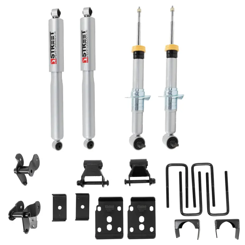 Belltech 2021+ Ford F-150 2Wd 1-3.5In Front 4.5In Rear Complete Lower Kit With Sp Shocks 1