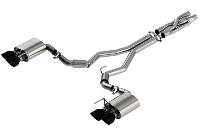 Borla Atak Cat-Back Exhaust System For 2020 Ford Shelby Gt500 – 5.2L Supercharged, 3-Inch Diameter, Black Chrome Tips 1