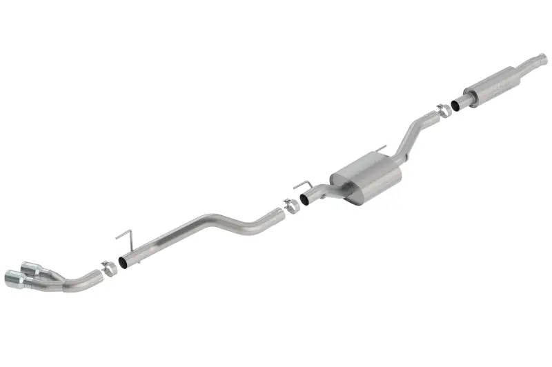 Borla S-Type Dual Exhaust System For 2020 Jeep Gladiator Jt 3.6L V6 Awd – Cat-Back, Chrome Tips 1