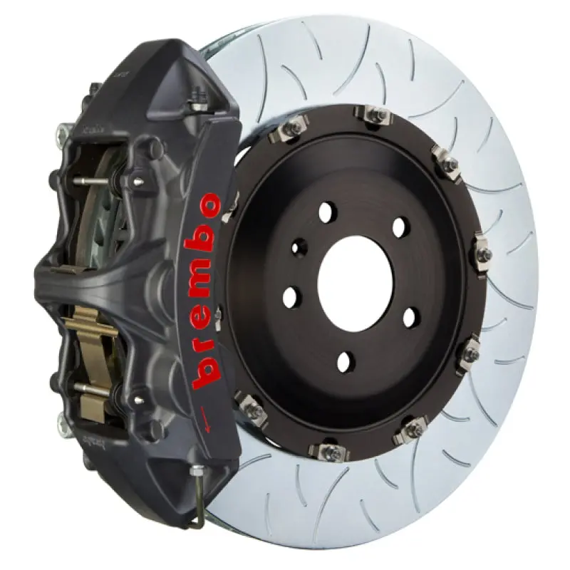 Brembo 01-04 Murcielago Front Gts Bbk 6 Piston Cast 405X34 2Pc Rotor Slotted Type3-Black Ha 1
