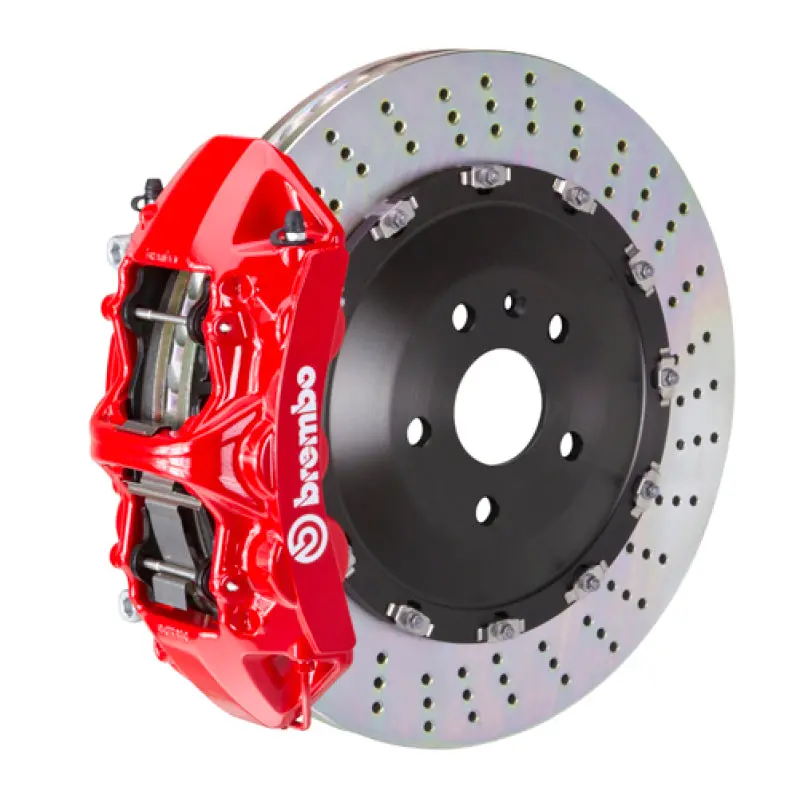Brembo 17+ Lc500/18+ Ls500 Front Gt Bbk 6 Piston Cast 405X34 2Pc Rotor Drilled-Red 1