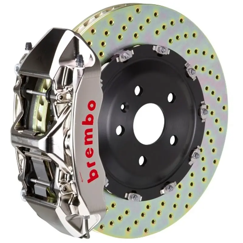 Brembo Gt-R Style Big Brake Kit For 2008–2016 Audi R8 – 6-Piston Calipers, 380X34Mm Drilled & Nickel-Plated Two-Piece Rotors 1