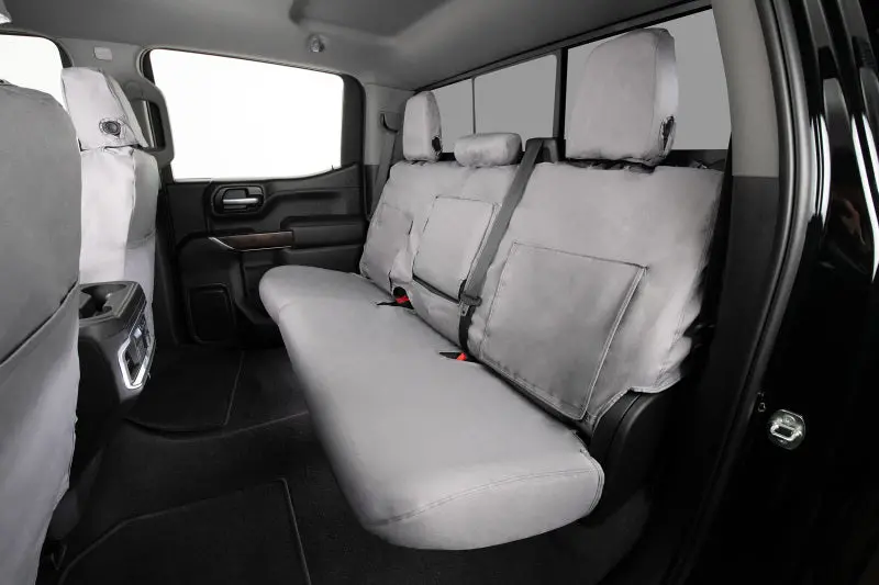 Covercraft 16-22 Toyota Sequoia Polycotton Seatsaver Custom Front Row Seat Covers - Grey 1