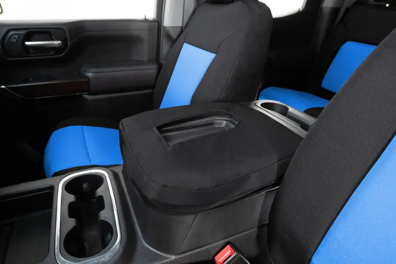 Covercraft 19-24 Chevy Silverado Endura Precisionfit Custom Front Row Seat Covers - Blue/Black 1