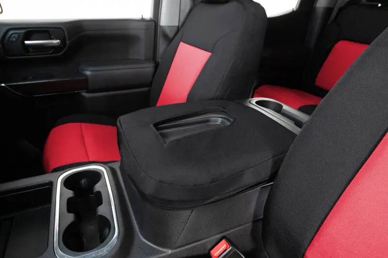 Covercraft Endura Custom Third Row Seat Covers For 2020–2024 Toyota Highlander – Red/Black Precisionfit Design 1