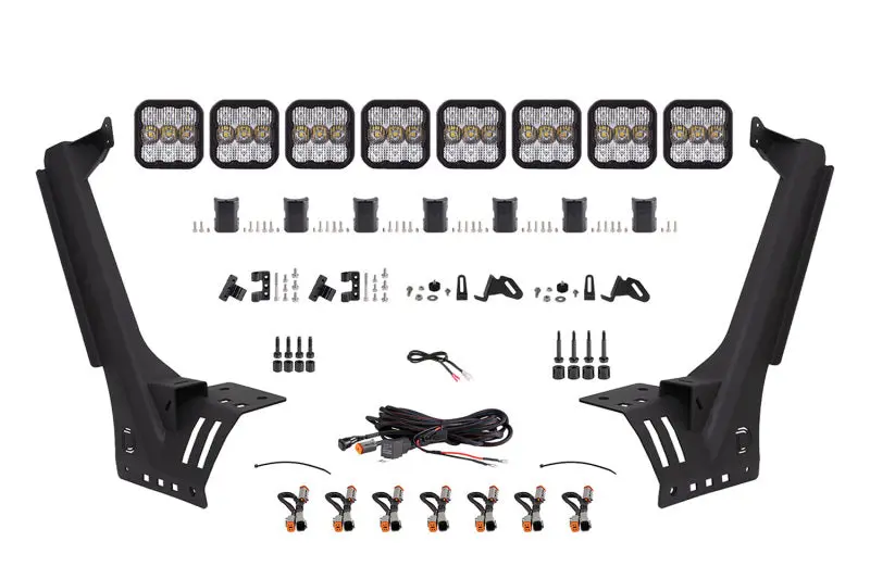 Diode Dynamics Ss5 Sport Crosslink Windshield Lightbar Kit For Jeep Jl – White Combo Led Configuration 1