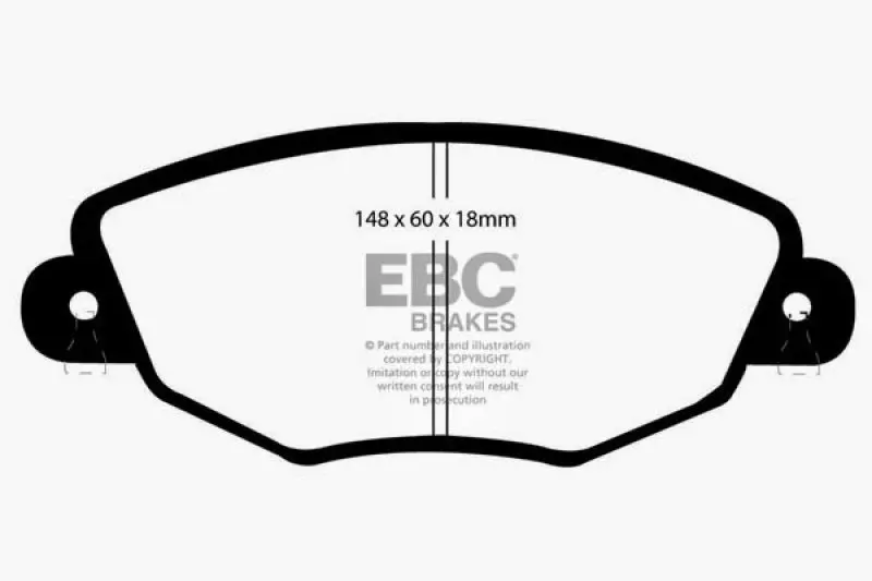 Ebc Greenstuff High-Performance Front Brake Pads For 2001–2004 Jaguar X-Type 2.5L 1