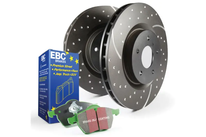Ebc S3 Brake Kit: Greenstuff Pads & Gd Slotted Rotors For Performance Applications 1