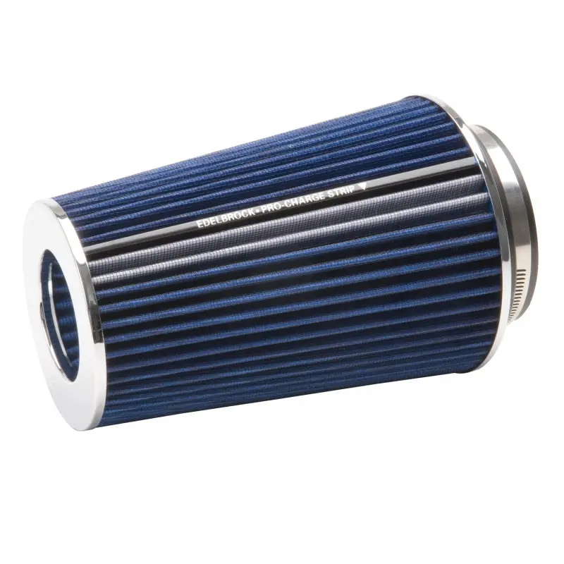 Edelbrock Air Filter Pro-Flo Series Conical 10In Tall Blue/Chrome 1