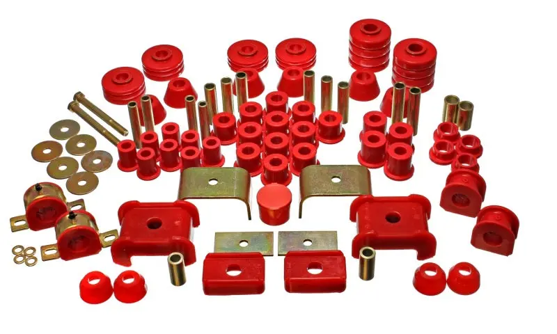 Energy Suspension 73-80 Chevy/Gmc 4Wd (W/ Stock Front Springs) Red Hyper-Flex Master Bushing Set 1