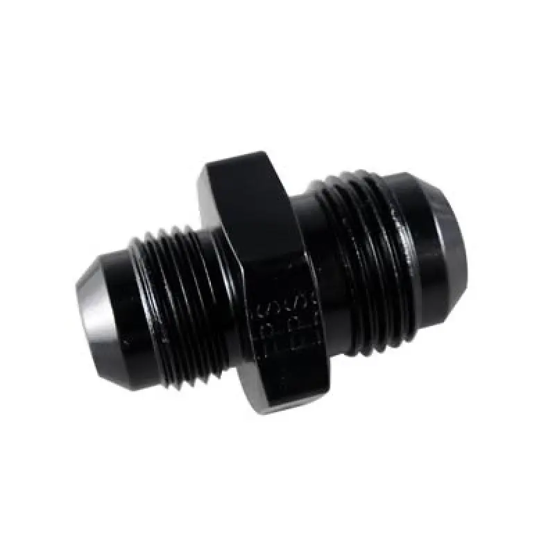 Fragola -8An X 7/8"-20 Male Dual-Feed Adapter – Black Anodized 1