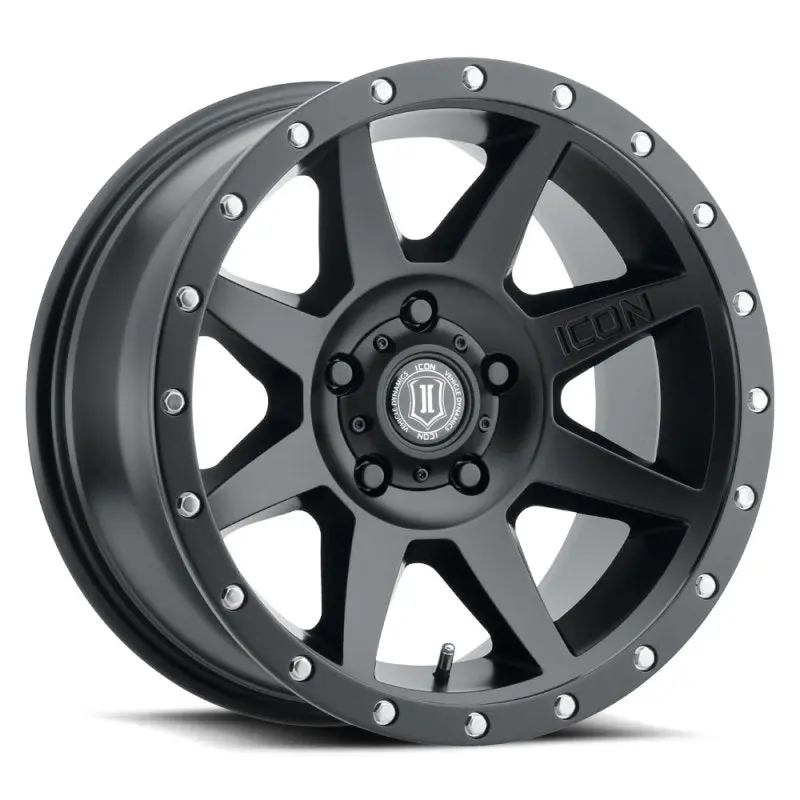 Icon Rebound Off-Road Wheel – 17X8.5 Inches, 5X4.5 Inch Bolt Pattern, Zero Offset, Satin Black 1