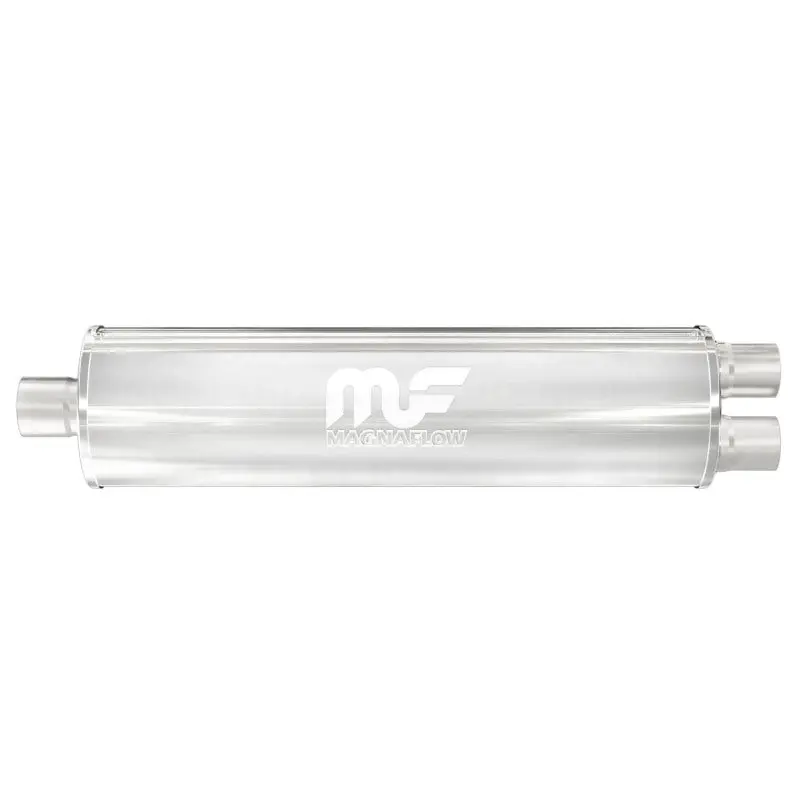 Magnaflow Stainless Steel Muffler – 30" X 7" X 7", Dual 2.5" Inlet/Outlet – Magnaflow Series 1