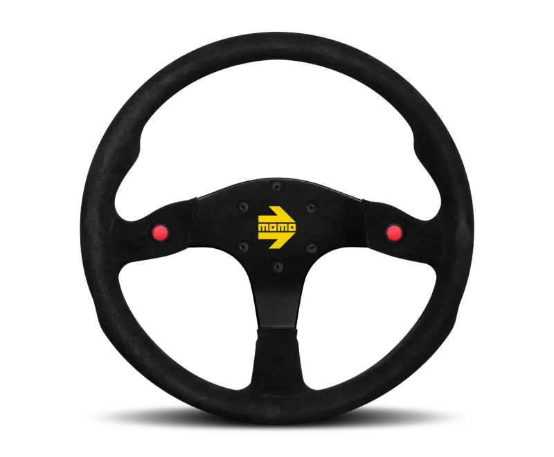Momo Mod80 Steering Wheel – 350Mm Diameter, Black Suede Rim With Black Spokes 1