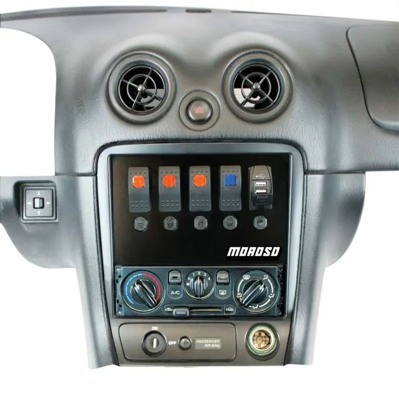 Moroso Radio Pocket Block-Off Plate With Integrated Switches For 1999–2004 Mazda Miata Nb 1