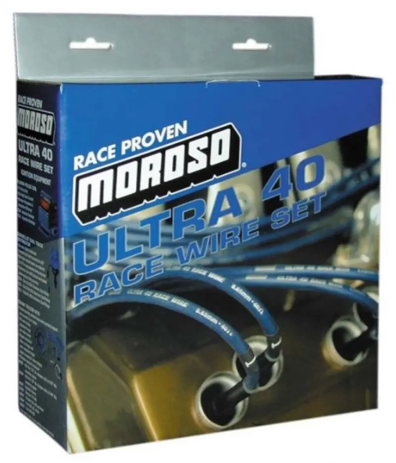Moroso Ultra 40 Ignition Wire Set For Ford 289/302 Engines – Hei-Compatible, Unsleeved, Under-Header Black Cables 1