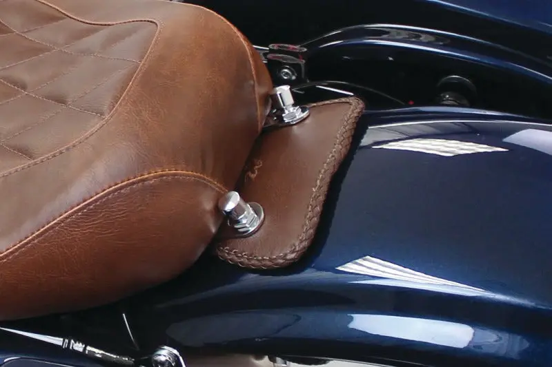 Mustang Mini Fender Bib – Brown Touring-Style Splash Guard For 1997–2021 Fl Harley-Davidson Models 1