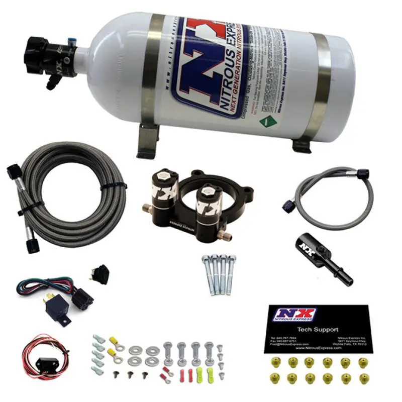 Nitrous Express Nitrous Plate Kit With 10-Lb Bottle For Ford 2.3L Ecoboost Engines 1