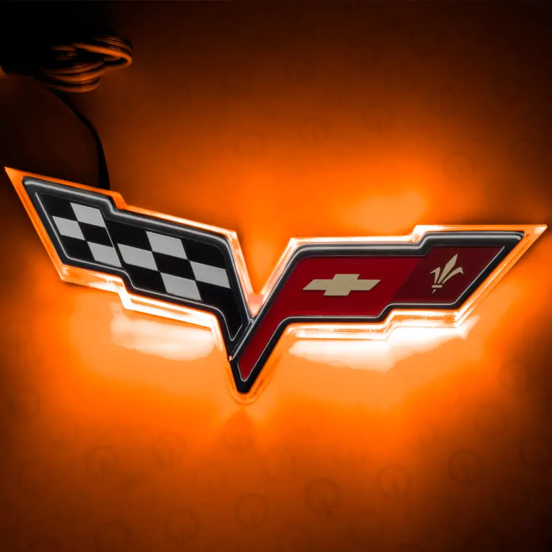 Oracle Illuminated Chevrolet Corvette C6 Emblem – Amber Led Glow, Includes Warranty Coverage 1