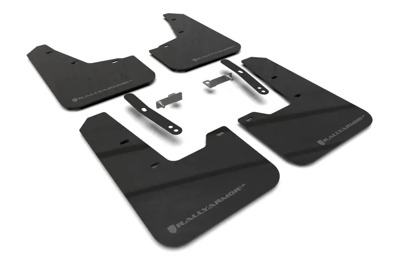 Rally Armor Black Mud Flaps For 2023 Kia Niro Sg2 With Dark Grey Ur Logo 1
