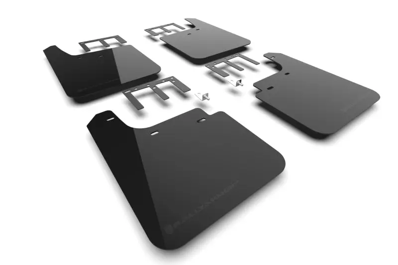 Rally Armor Ur Series Mud Flaps For 2019–2024 Chevy Silverado 1500 – Metallic Black Logo, Black Finish 1